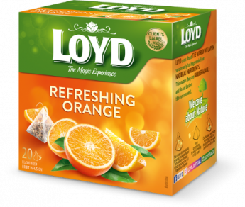 Augļu tēja LOYD Pyramids Fresh Orange, 20x2,2 g