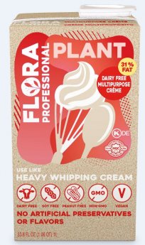 Augu tauku baze saldais krējums FLORA 31 % 1L