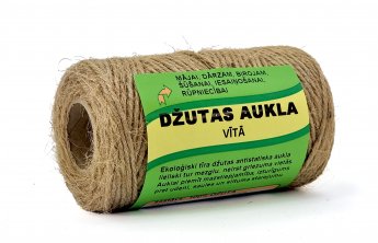Aukla džutas vīta 3-slānu Ø2mm 100g, pārraušanas slodze 23kg; (650m/1kg)