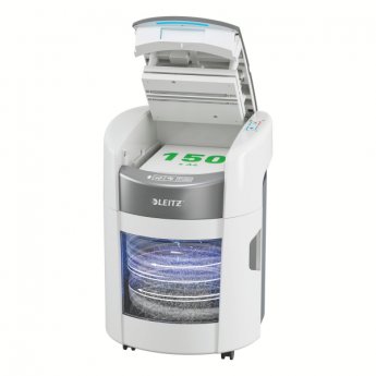 Automātisks dokumentu smalcinātājs Leitz IQ OptiMax Autofeed Home Office 150 P5, 15L, balts
