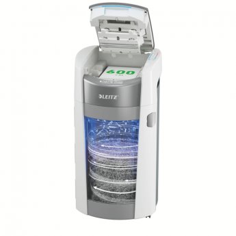 Automātisks dokumentu smalcinātājs Leitz IQ OptiMax Autofeed Office Pro 600 P4, 50L, balts
