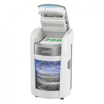 Automātisks dokumentu smalcinātājs Leitz IQ OptiMax Autofeed Small Office 200 P4, 21L, balts