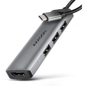 Axagon HMC-H3A USB hub 4in1 5Gbps HDMI 3xUSB-A USB-