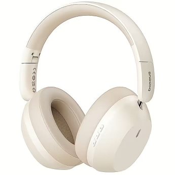 Baseus Bass 35 Max Headphones Wired & Wireless Head-band Music USB Type-C Bluetooth Beige