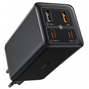 Baseus GaN6 Pro, 2x USB-C + 2x USB-A 100W (czarna)