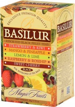 Basilur Magic Fruits Assorted melnā tēja maisiņos 25 paciņas 25x2g 50g