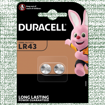 Baterija DURACELL, LR43, 2 gab./ iepak.