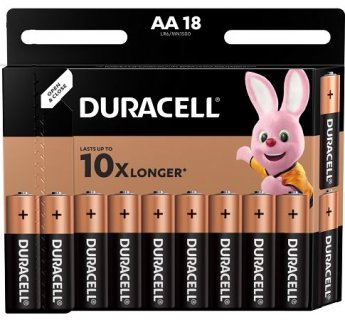 Baterijas DURACELL  AA, LR6 18 gab.