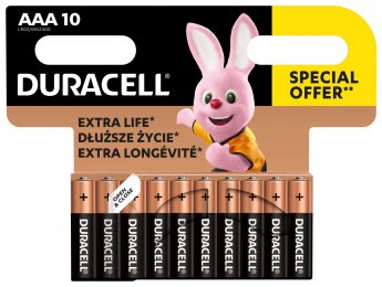 Baterijas DURACELL AAA, LR03, 10 gab.