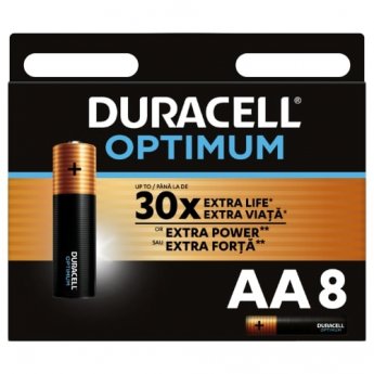 Baterijas DURACELL OPTIMUM AA 8 gab.