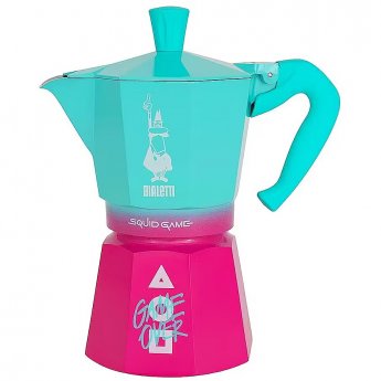 Bialetti Moka Express Squid game, Blue/Pink - 6 cups