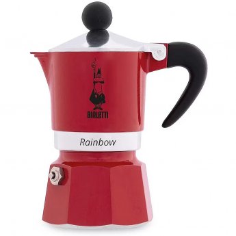 Bialetti Moka Rainbow, Red - 1 cup