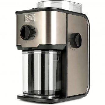 Black+Decker BXCG151E, Coffe grinder, Black/Steel