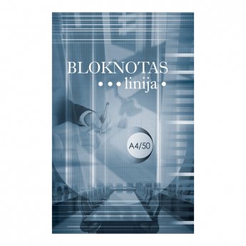 Bloknots TECHNOINFORM A4 formāts, 50 lapas, līmēts, līniju