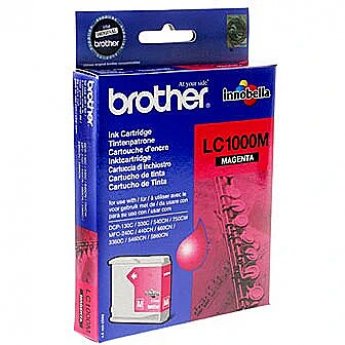 Brother LC1000M MAGENTA INK CARTR, 400PG
