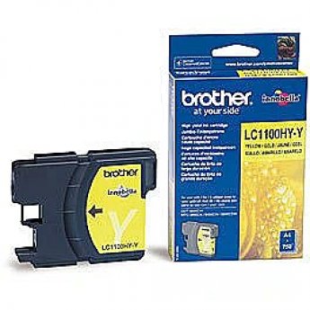 Brother LC1100HY YELLOW INK CARTR, 750PG