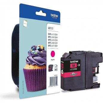 Brother LC123M, Magenta Ink Cartridge