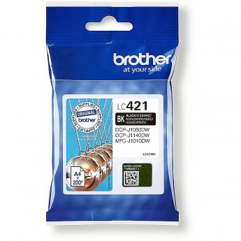 Brother LC-421BK INK BLACK 200 PAGES DCP-J1050DW/J1140DW/MFC-J1010DW