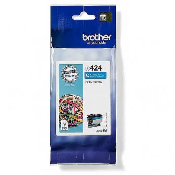 Brother LC-424C INK CYAN F/ DCP-J1200W F/ 750P.
