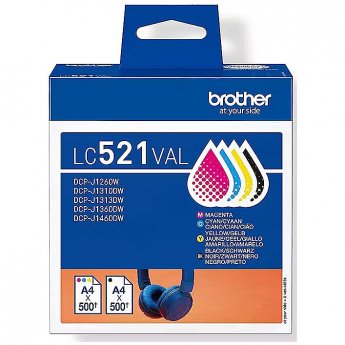 Brother LC521VAL Inkjet Cartridge Value Pack C/M/Y/K |