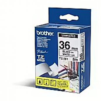 Brother TZ-E261, 36mm, black on white, adhesive, p-touch tape
