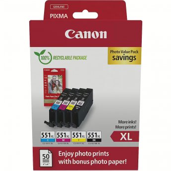 Canon CLI-551XL BK/C/M/Y PHOTO VALUE  