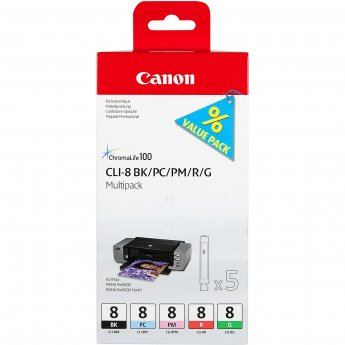 Canon CLI-8 BLK/PC/PM/R/G INK MULTI PACK