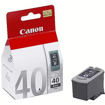 Canon PG-40 Black Ink Cartridge (for FAX JX200/500, Pixma iP1200/1300/1600/1700/1800/2200/2500/2600, MP140/150/160/170/180/210/220/410/430/450/460, MX300/310)