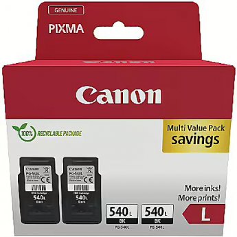 Canon PG-540L TWIN BLACK INK VALUE PACK (2 INK CRGS)