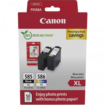 Canon PG-585XL/CL-586XL PHOTO VALUE 4X6 PHOT PAPER(GP-501 50SHEETS)