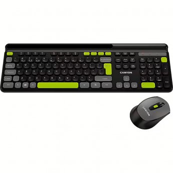Canyon HSET-W5, Wireless Combo, Black
