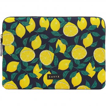 Casyx | SLVS-000002 | Casyx for MacBook | Fits up to size 13 ”/14 " | Sleeve | Midnight Lemons | Waterproof