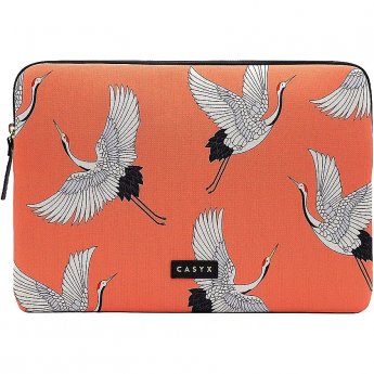 Casyx for MacBook SLVS-000006 Fits up to size 13 ”/14 ", Sleeve, Coral Cranes, Waterproof