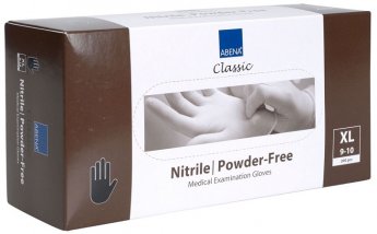 Cimdi nitrila ABENA, melni, bez pūdera, XL izm., 180gab
