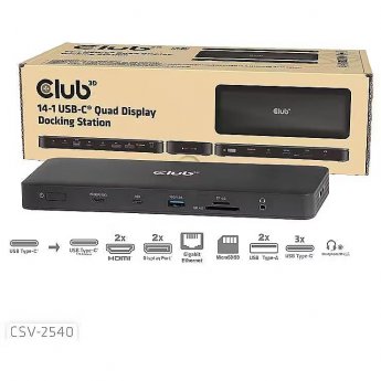 Club3D NB ACC DOCKING STATION 14IN1/USB-C 150W CSV-2540