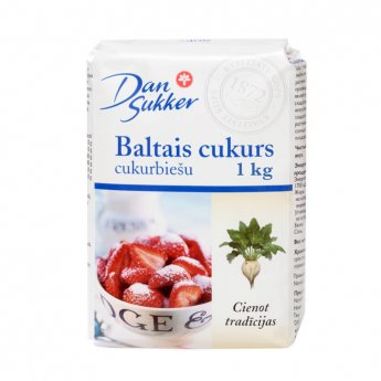 Cukurs DAN SUKKER, cukurbiešu, baltais, 1 kg