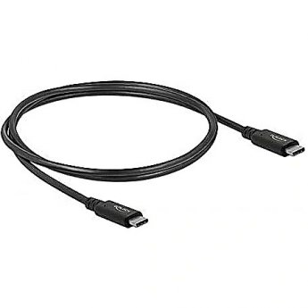 Delock cable USB4 40Gbps coaxial 0.8m bk -
