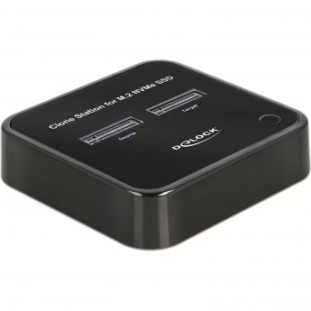 Delock USB 3.0 docking and cloning station 2 x M.2 NVMe, docking station (black, M.2 SSD)