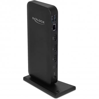 Delock USB Type-C docking station (black, DisplayPort, HDMI, USB-C, USB-A)