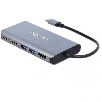 Delock USB-C docking station 4K - HDMI / DP / USB 3.0 / SD / LAN / PD 3