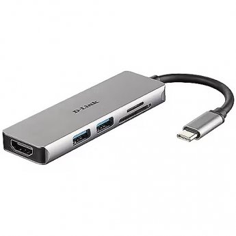 D-Link USB-C 5-PORT USB HUB+HDMI WITH CARD READER