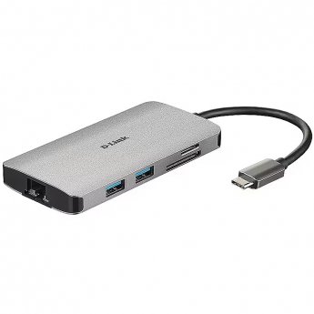 D-Link USB-C 8-PORT USB HUB+HDMI+LAN WITH CARD READER+USB-C PD