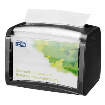 Dozators salvetēm TORK XPRESSNAP TABLETOP, 20.1 x 15.5 x 15 cm, melnā krāsā