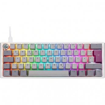 Ducky One 3 Mist Grey Mini Gaming Tastatur, RGB LED - MX-Silent-Red GER