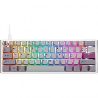 Ducky One 3 Mist Grey Mini PBT, Cherry MX RGB Ergo Clear