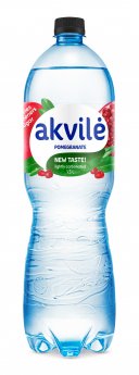 Dzeramais ūdens  AKVILE ar granātābolu aromātu, viegli gāzēts, 1,5l .