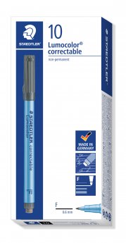 Dzēšamais OHP marķieris STAEDTLER LUMOCOLOR 305 F 0.6 mm melns