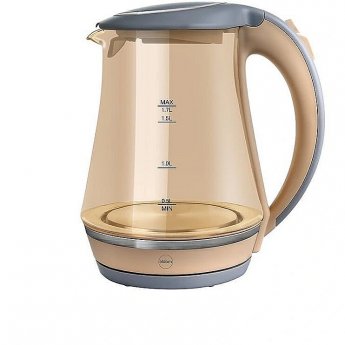 Eldom Induction kettle, Glass/Cream