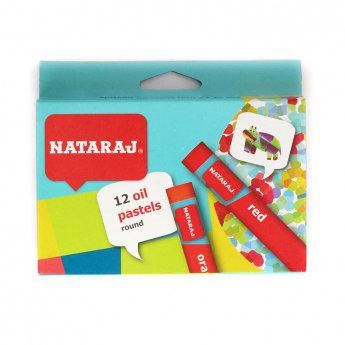 Eļļas krītiņi NATARAJ, 90 mm garš, 24 krāsas