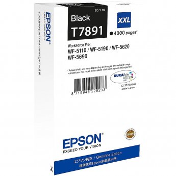 Epson Ink Epson Black T7891 | 65 ml | WF-5110DW/WF-5190DW/WF-5620DWF/WF-5690DWF